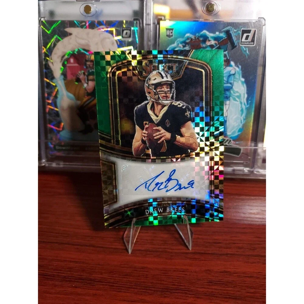 2020 Panini Prizm Select Checkerboard Drew Brees Auto 2/3 HOF